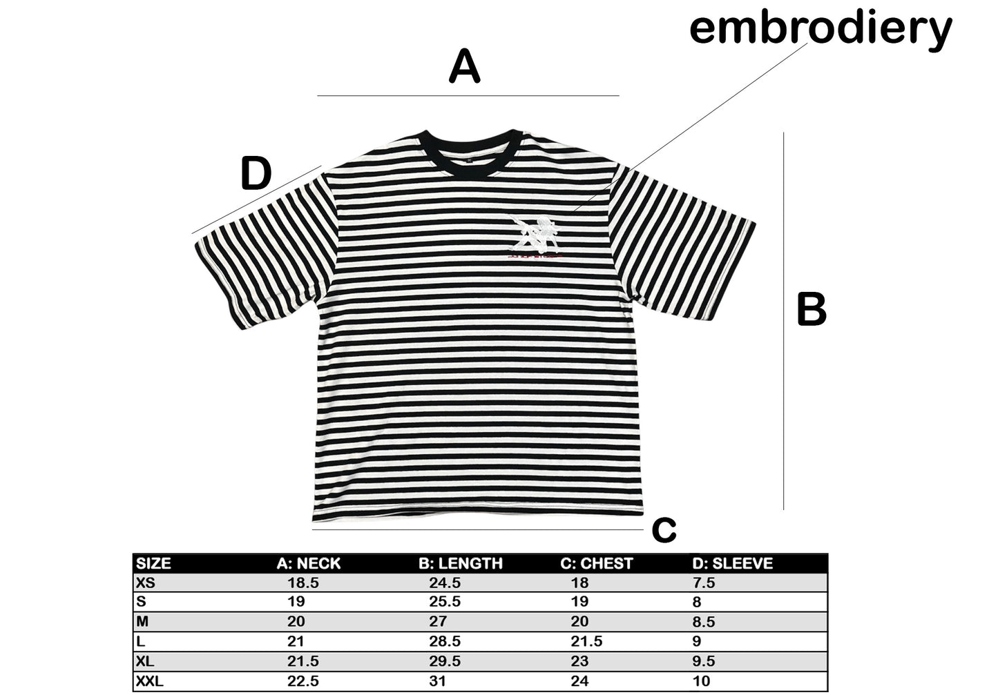 JS STRIPED TEE