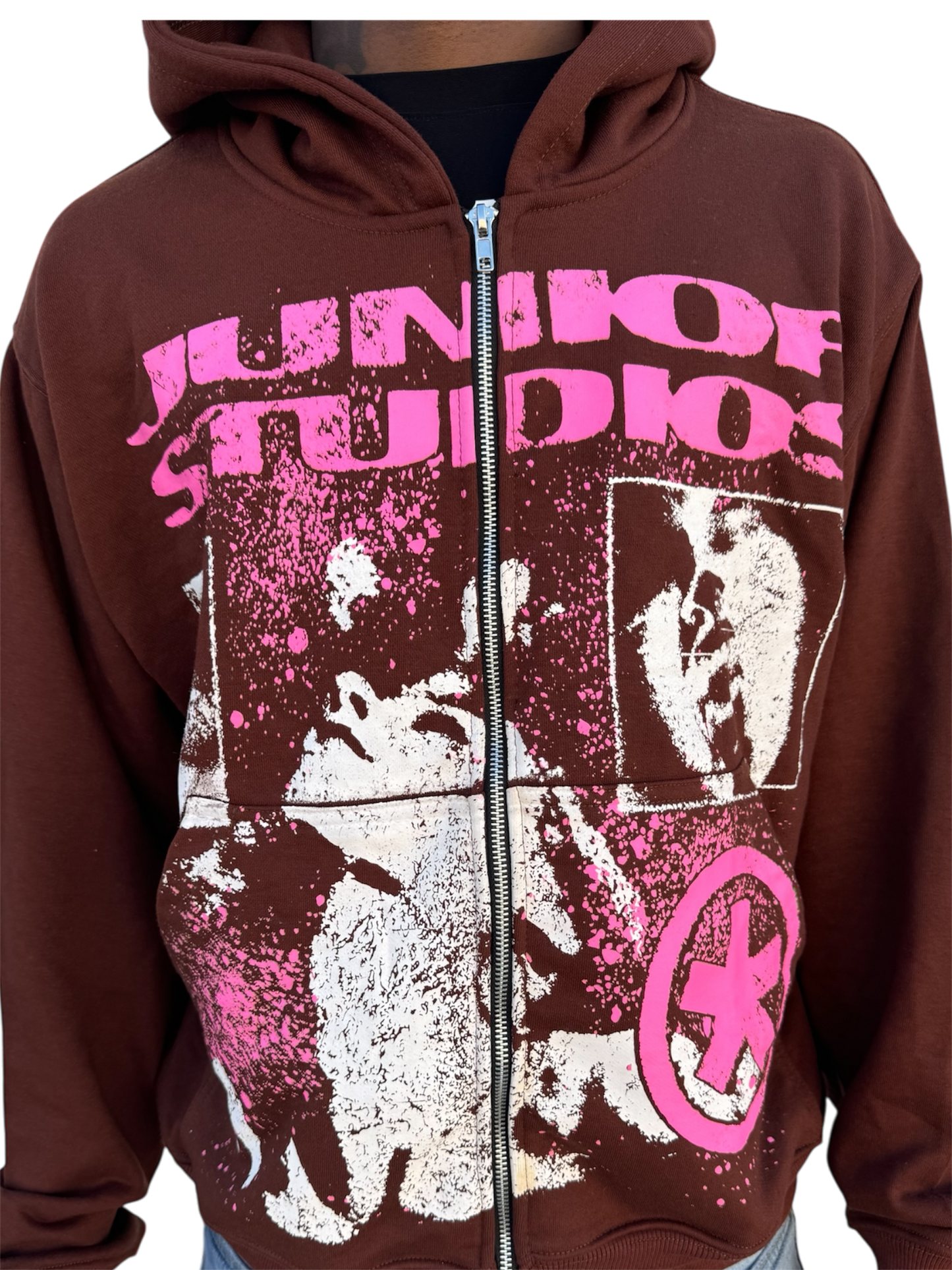 Brown and Pink Scream Hoodie